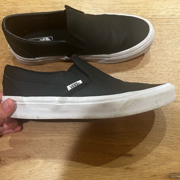 Black leather slip on vans - Picture 3 of 6